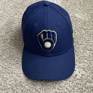 Milwaukee Brewers baseball cap, fitted baseball cap for youth